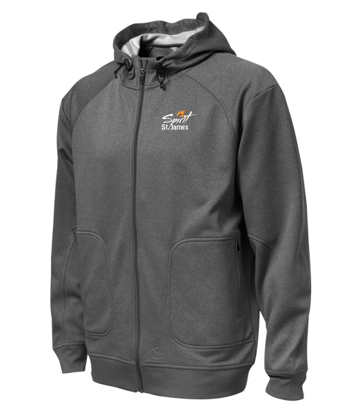 St. James Adult Hooded Yoga jacket with Embroidered Logo