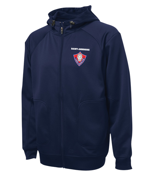 Saint Ambroise Adult Hooded Yoga jacket with Embroidered Logo