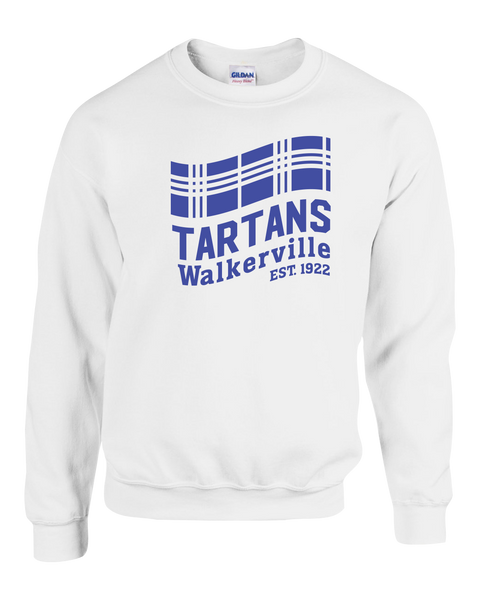 Walkerville Tartans Adult Crewneck Sweatshirt with Printed Logo