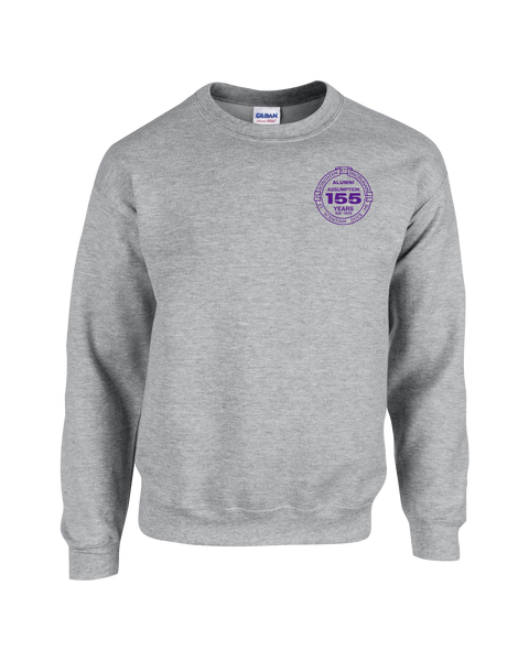 Assumption Alumni Crest Adult Fleece Crewneck Sweatshirt with Left Chest Embroidered Logo