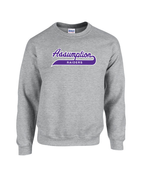 Assumption Adult Fleece Crewneck Sweatshirt with Embroidered Logo