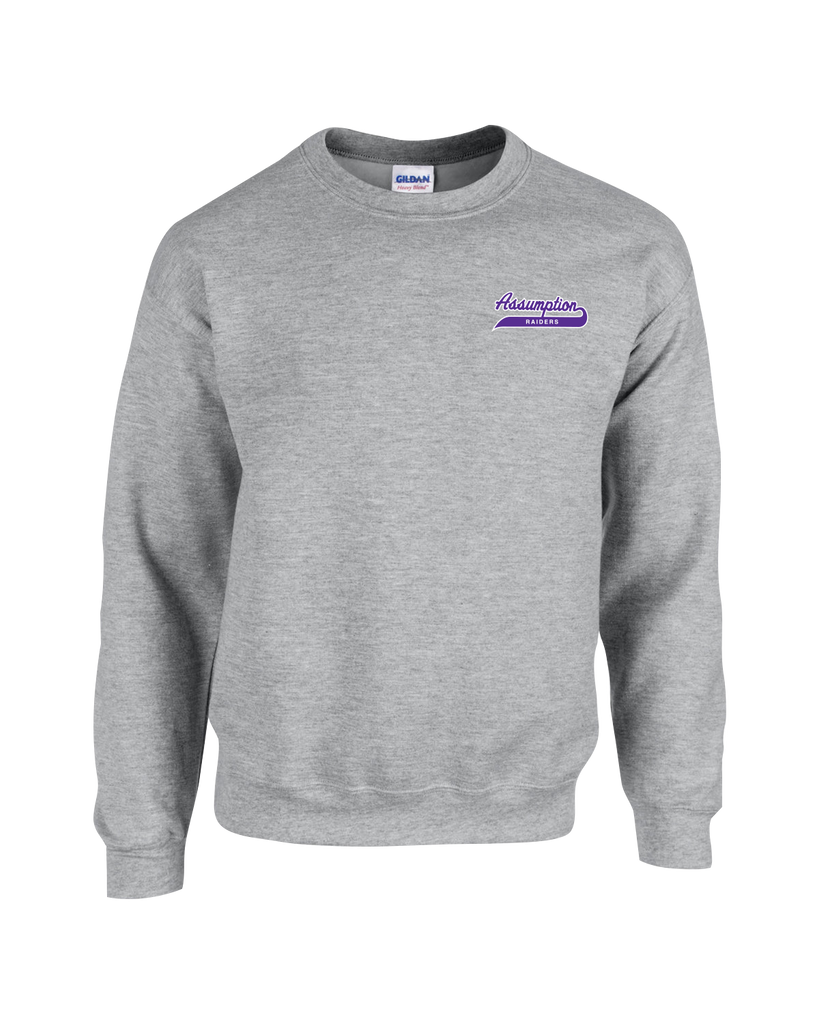 Assumption Youth Fleece Crewneck Sweatshirt with Left Chest Embroidered Logo