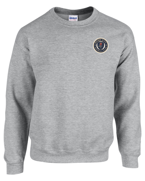 Rose City Football Club Adult Fleece Crewneck with Printed Left Chest Logo