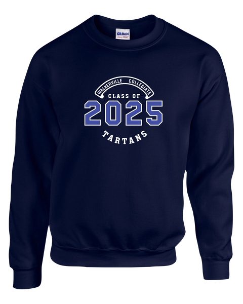 "Class of 2025" Walkerville Tartans Adult Crewneck Sweatshirt with Printed Logo