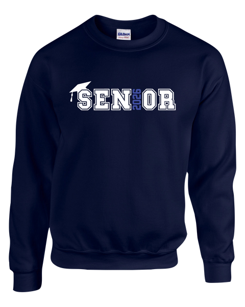 "Senior 2026" Walkerville Tartans Adult Crewneck Sweatshirt with Printed Logo