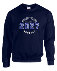 "Class of 2027" Walkerville Tartans Adult Crewneck Sweatshirt with Printed Logo