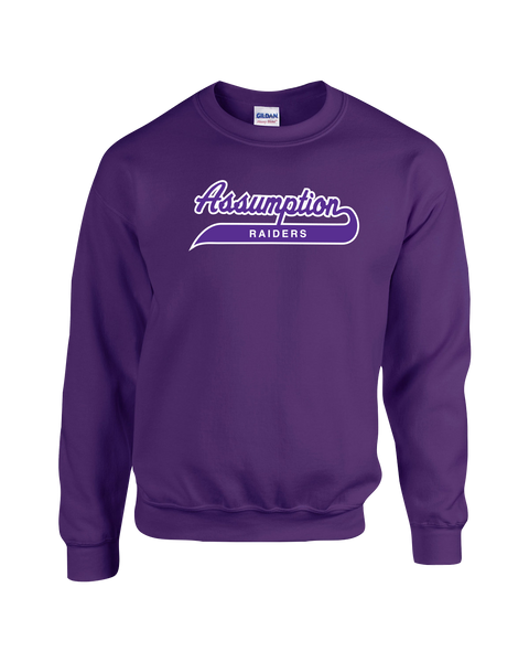 Assumption Adult Fleece Crewneck Sweatshirt with Embroidered Logo