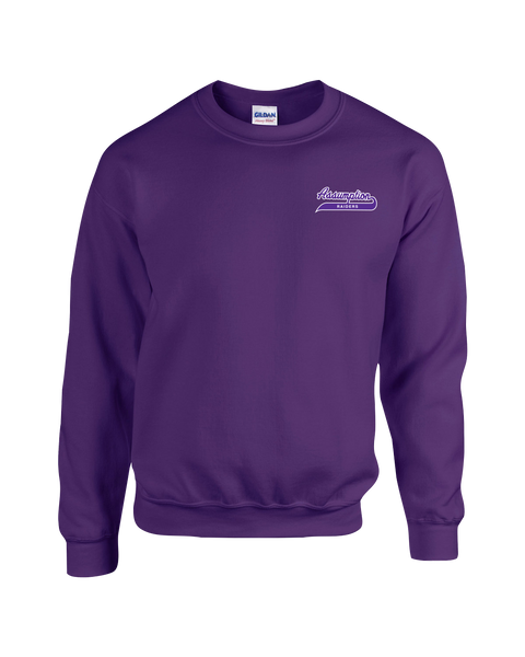 Assumption Adult Fleece Crewneck Sweatshirt with Left Chest Embroidered Logo