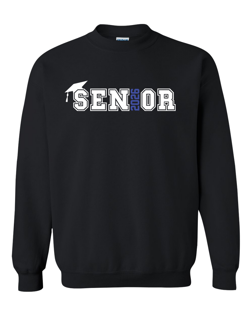 "Senior 2026" Walkerville Tartans Adult Crewneck Sweatshirt with Printed Logo