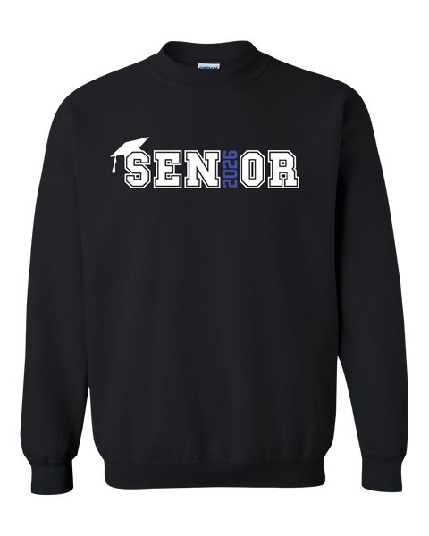 "Senior 2026" Walkerville Tartans Adult Crewneck Sweatshirt with Printed Logo