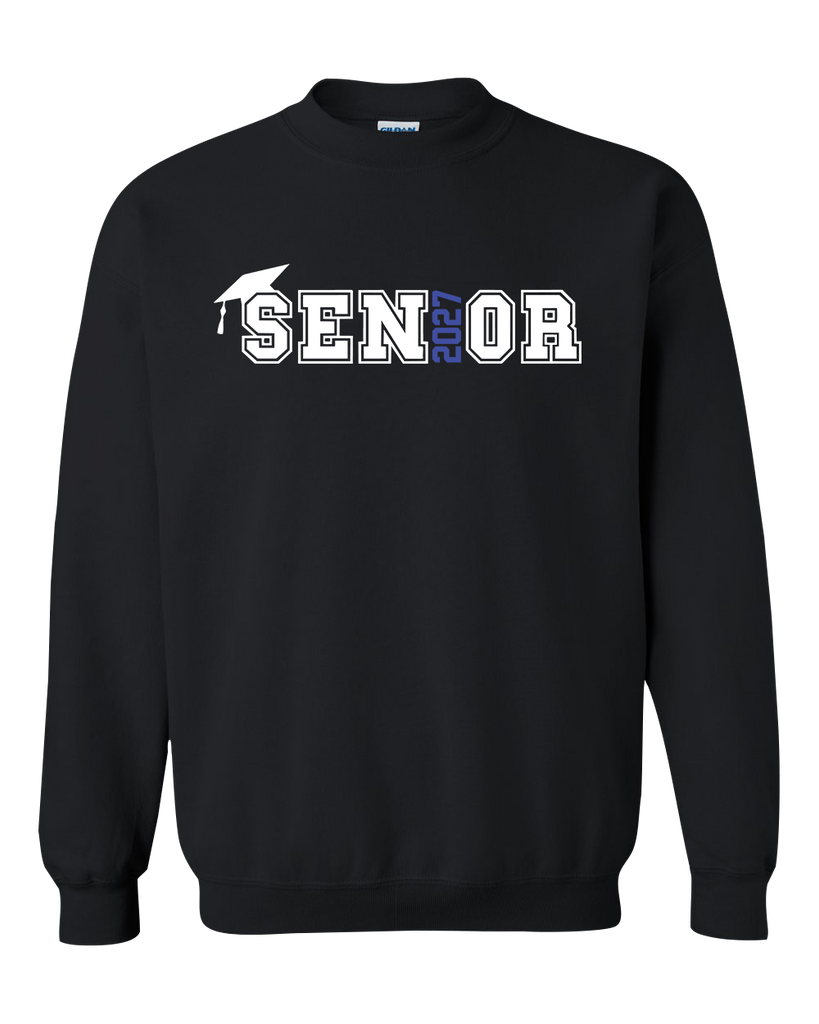 "Senior 2027" Walkerville Tartans Adult Crewneck Sweatshirt with Printed Logo