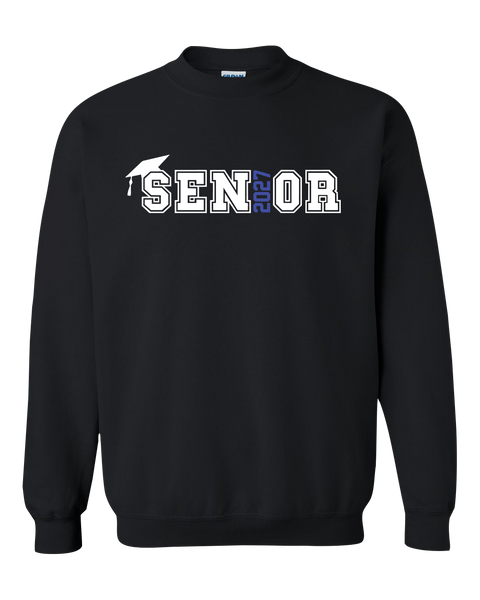 "Senior 2027" Walkerville Tartans Adult Crewneck Sweatshirt with Printed Logo