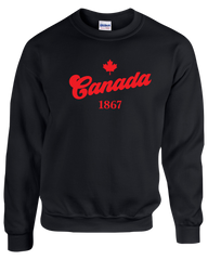 "Canada 1867" Youth Fleece Crewneck with Printed Logo