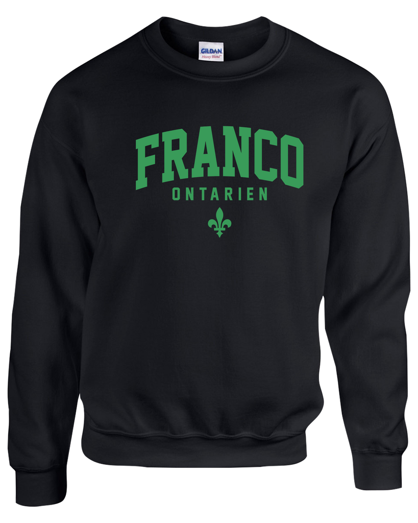 "Franco-Ontarien" Varsity Youth Fleece Crewneck with Printed Logo