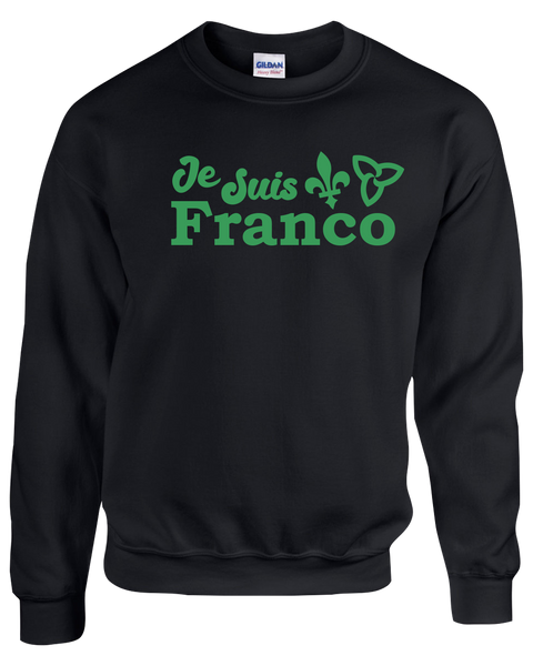 "Je Suis Franco" Youth Fleece Crewneck with Printed Logo