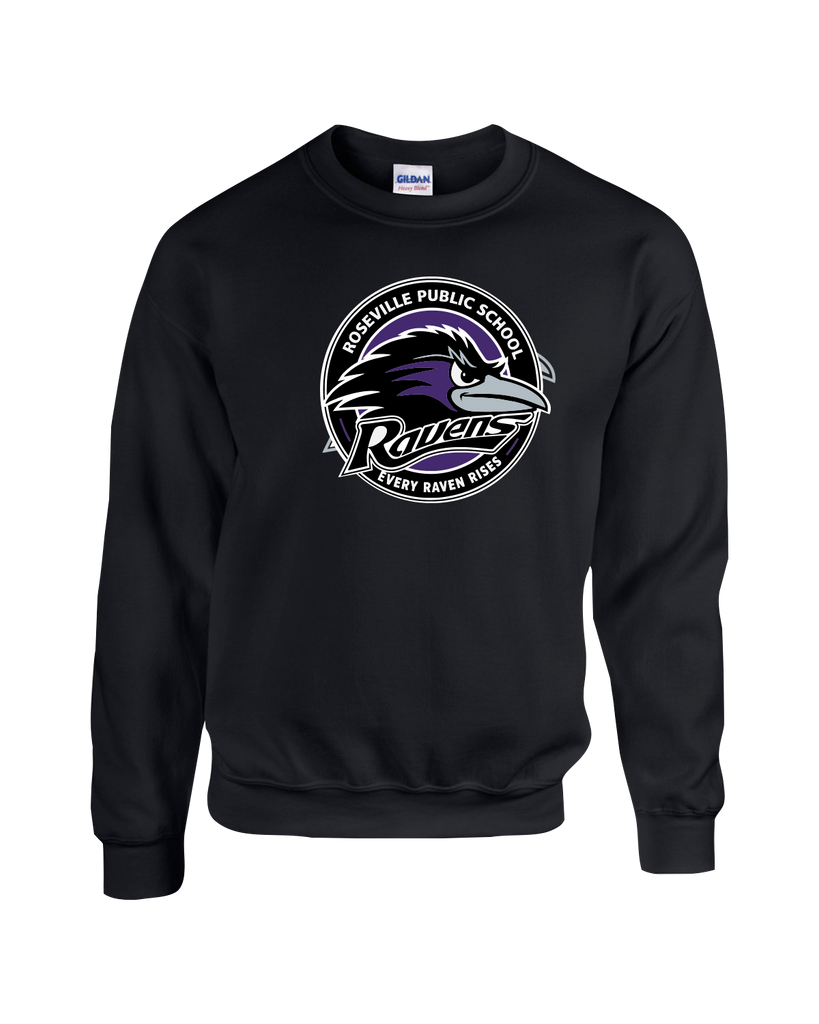 Roseville Adult Fleece Crewneck with Printed Logo