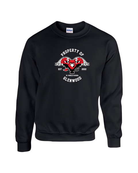 Glenwood Youth Fleece Crewneck with Printed Logo