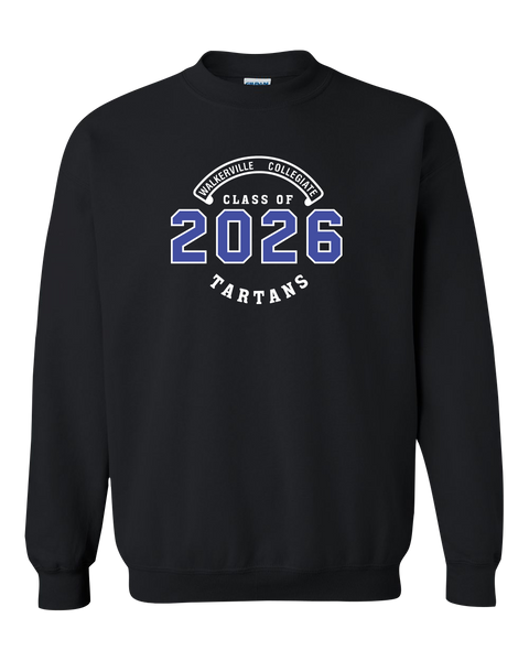 "Class of 2026" Walkerville Tartans Adult Crewneck Sweatshirt with Printed Logo