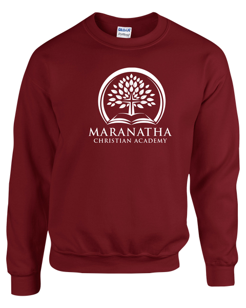 Maranatha Christian Academy Adult Fleece Crewneck with Printed Logo