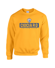 Ciociaro Soccer Club Block Letters Adult Fleece Crewneck with Printed Logo