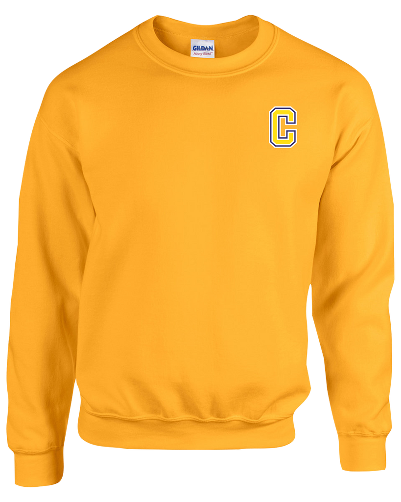 Central Baseball Adult Fleece Crewneck with Printed Left Chest Logo
