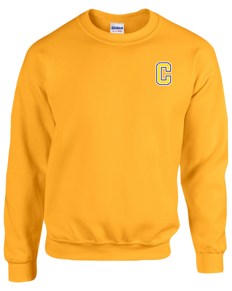 Central Baseball Adult Fleece Crewneck with Printed Left Chest Logo