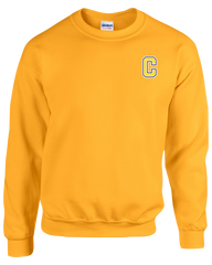 Central Baseball Adult Fleece Crewneck with Printed Left Chest Logo