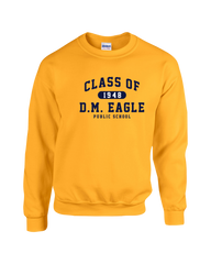 DM Eagle Alumni Adult Fleece Crew with Printed Logo