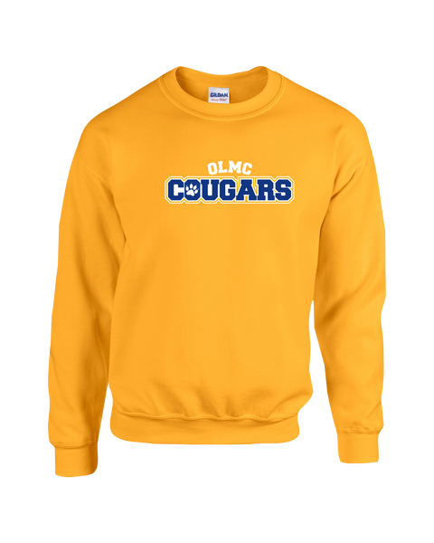 OLMC Cougars Adult Fleece Crewneck with Printed Logo