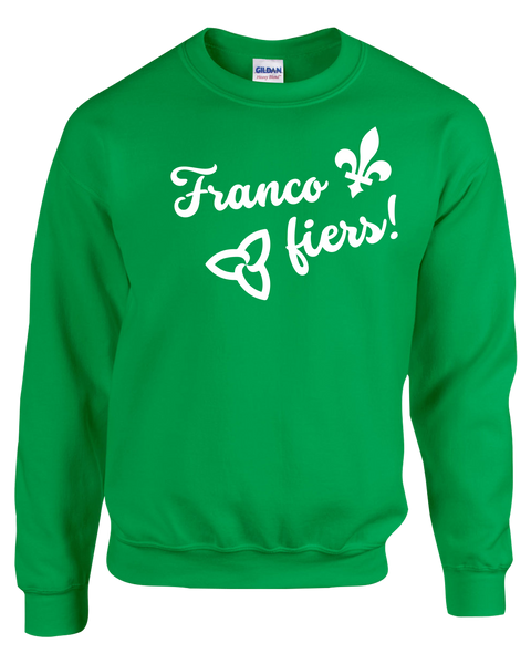 "Franco Fiers Script" Adult Fleece Crewneck with Printed Logo