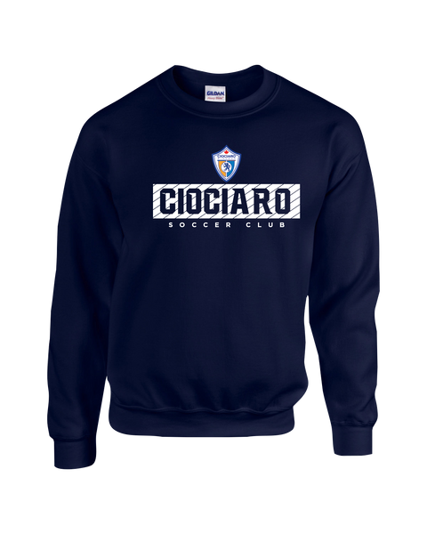 Ciociaro Soccer Club Block Letters Youth Fleece Crewneck with Printed Logo