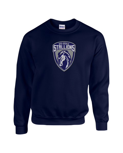 Ste. Cécile Stallions Adult Fleece Crewneck with Printed Logo