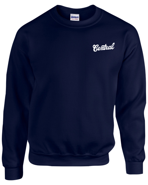 Central Adult Fleece Crewneck with Printed Left Chest Logo