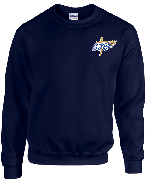 St. John the Baptist Staff Adult Fleece Crewneck with Printed Logo