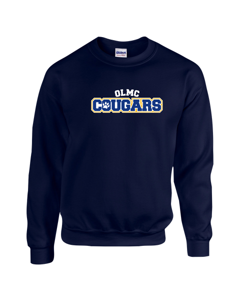 OLMC Cougars Adult Fleece Crewneck with Printed Logo