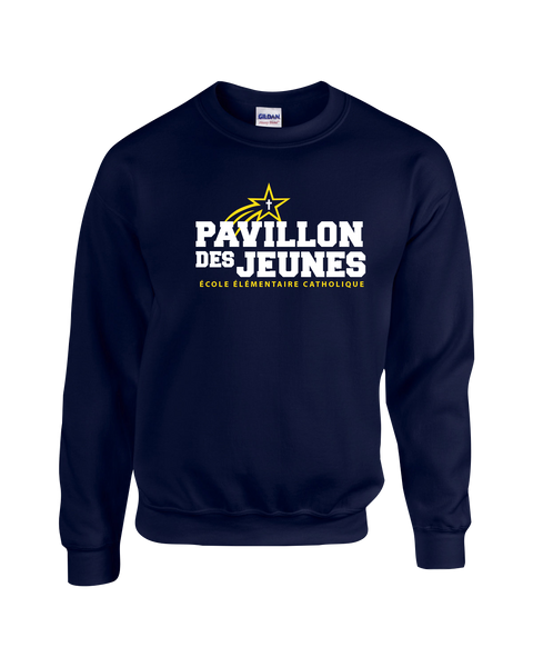 Pavillon Des Jeunes Youth Fleece Crewneck with Printed Logo