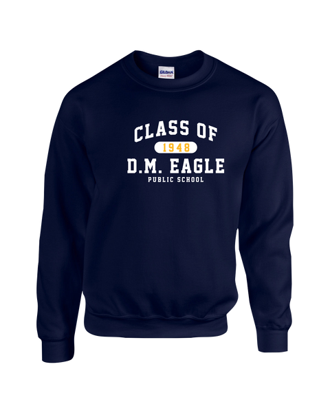 DM Eagle Alumni Adult Fleece Crew with Printed Logo