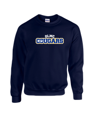 OLMC Cougars Youth Fleece Crewneck with Printed Logo
