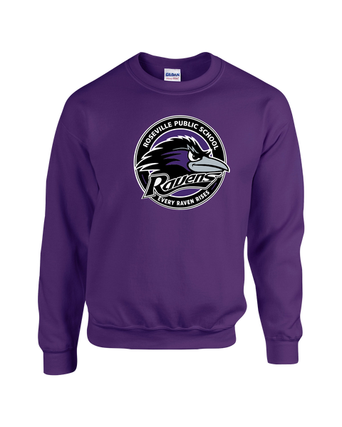 Roseville Adult Fleece Crewneck with Printed Logo