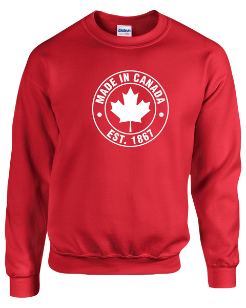 "Made In Canada, Est. 1867" Youth Fleece Crewneck with Printed Logo