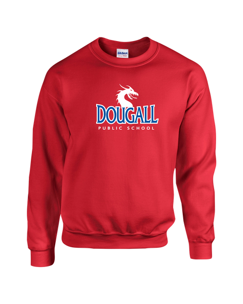 Dougall Adult Fleece Crewneck with Printed Logo