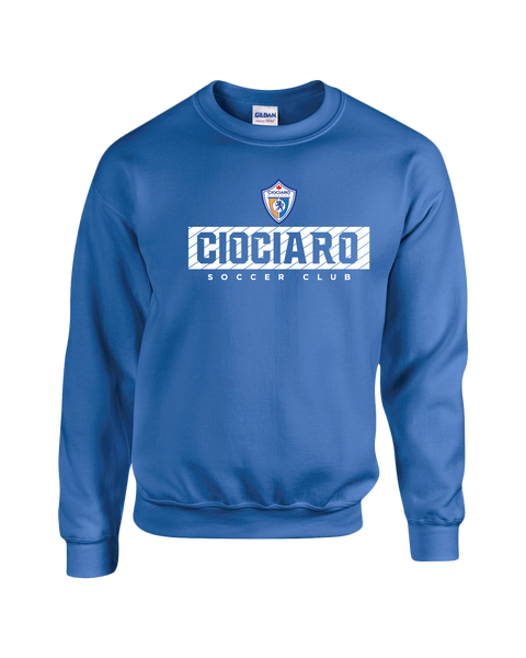 Ciociaro Soccer Club Block Letters Adult Fleece Crewneck with Printed Logo