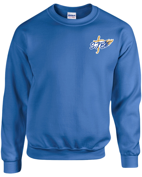 St. John the Baptist Staff Adult Fleece Crewneck with Printed Logo