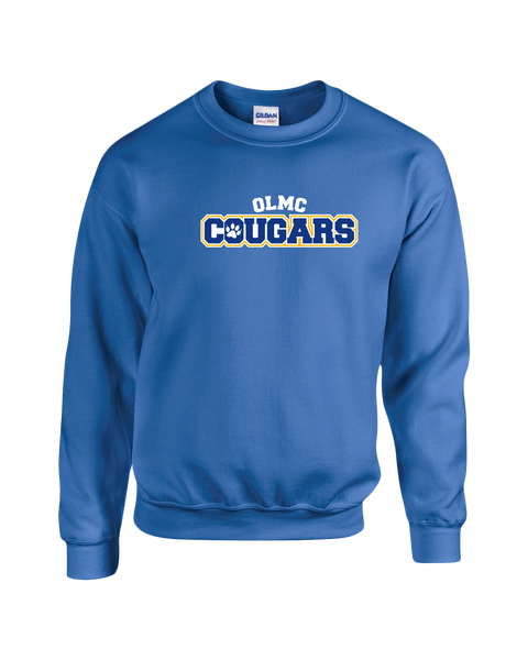 OLMC Cougars Adult Fleece Crewneck with Printed Logo