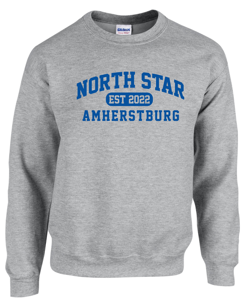 North Star Amherstburg Adult Fleece Crewneck with Printed Logo