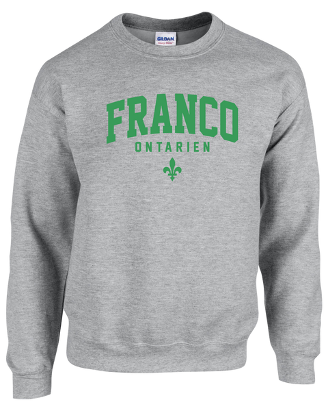 "Franco-Ontarien" Varsity Youth Fleece Crewneck with Printed Logo