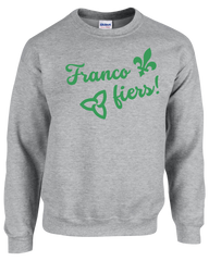 Mère-Teresa "Franco Fiers Script" Youth Fleece Crewneck with Printed Logo