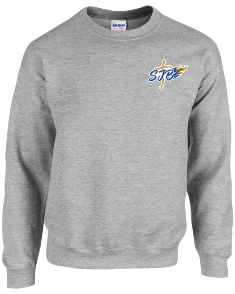 St. John the Baptist Staff Adult Fleece Crewneck with Printed Logo