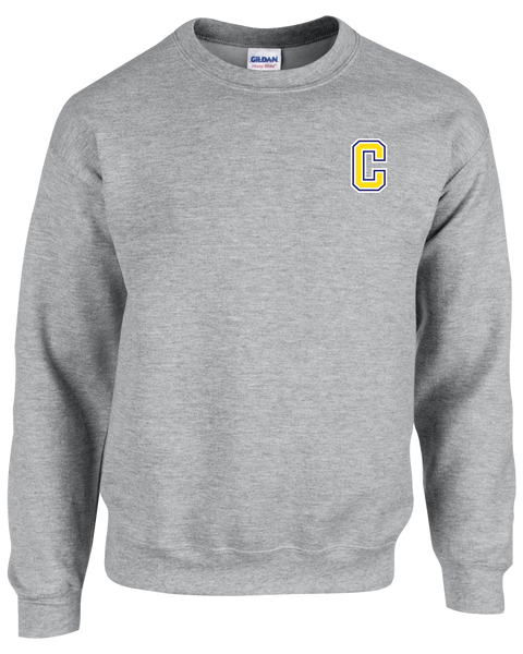 Central Baseball Youth Fleece Crewneck with Printed Left Chest Logo