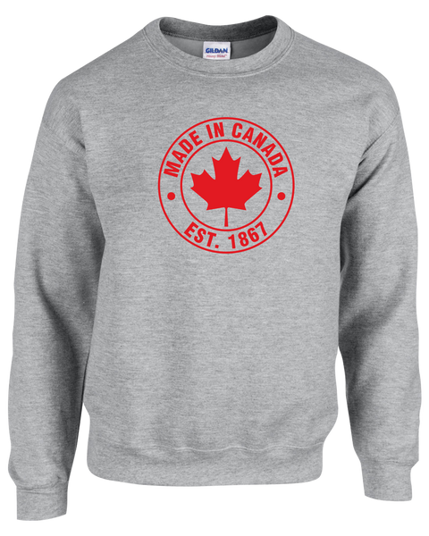 "Made In Canada, Est. 1867" Youth Fleece Crewneck with Printed Logo